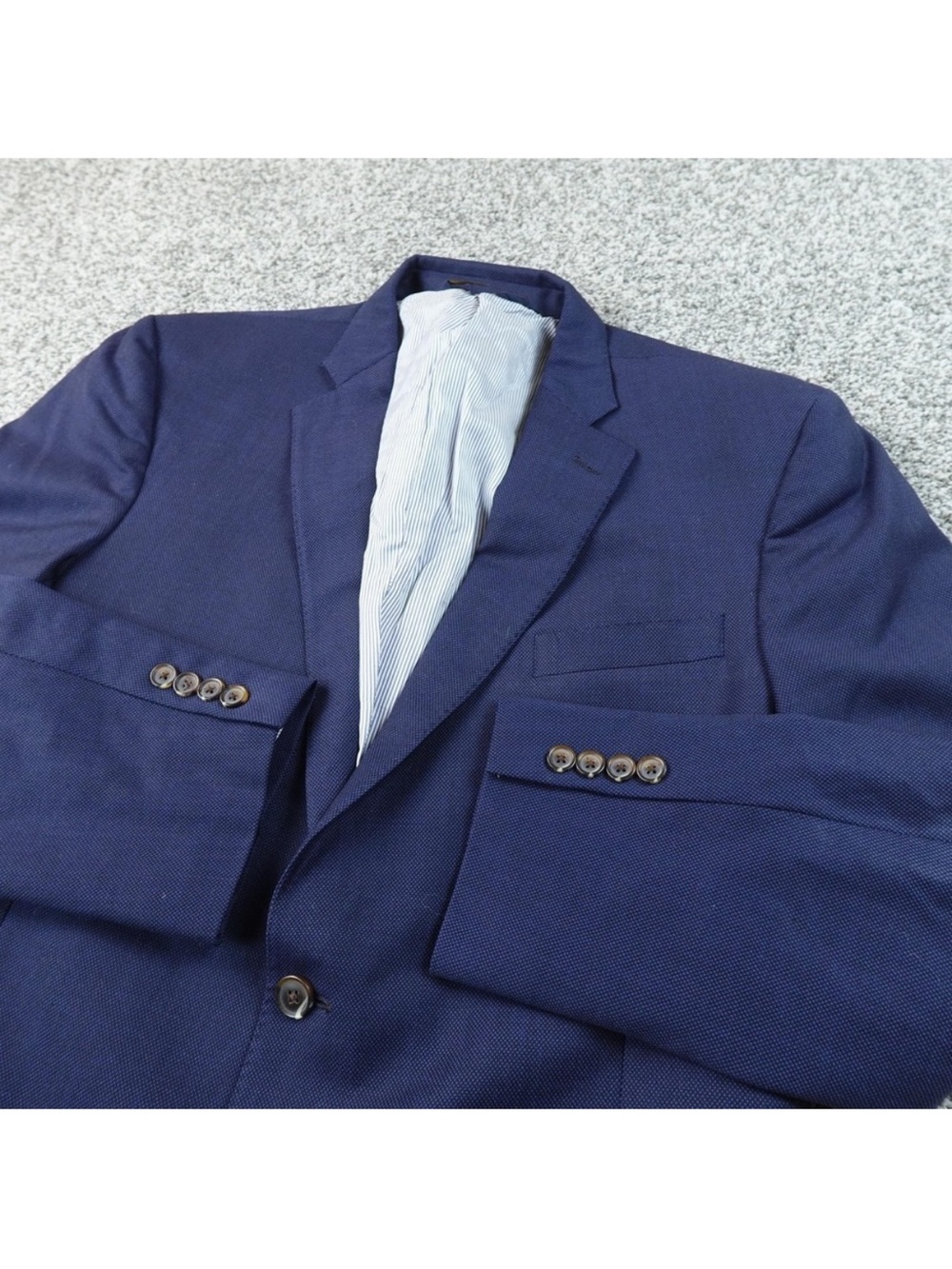 Brooks Brothers Blazer Mens 46‎ Blue Wool Fitzgerald Sport Coat Suit Jacket Top
